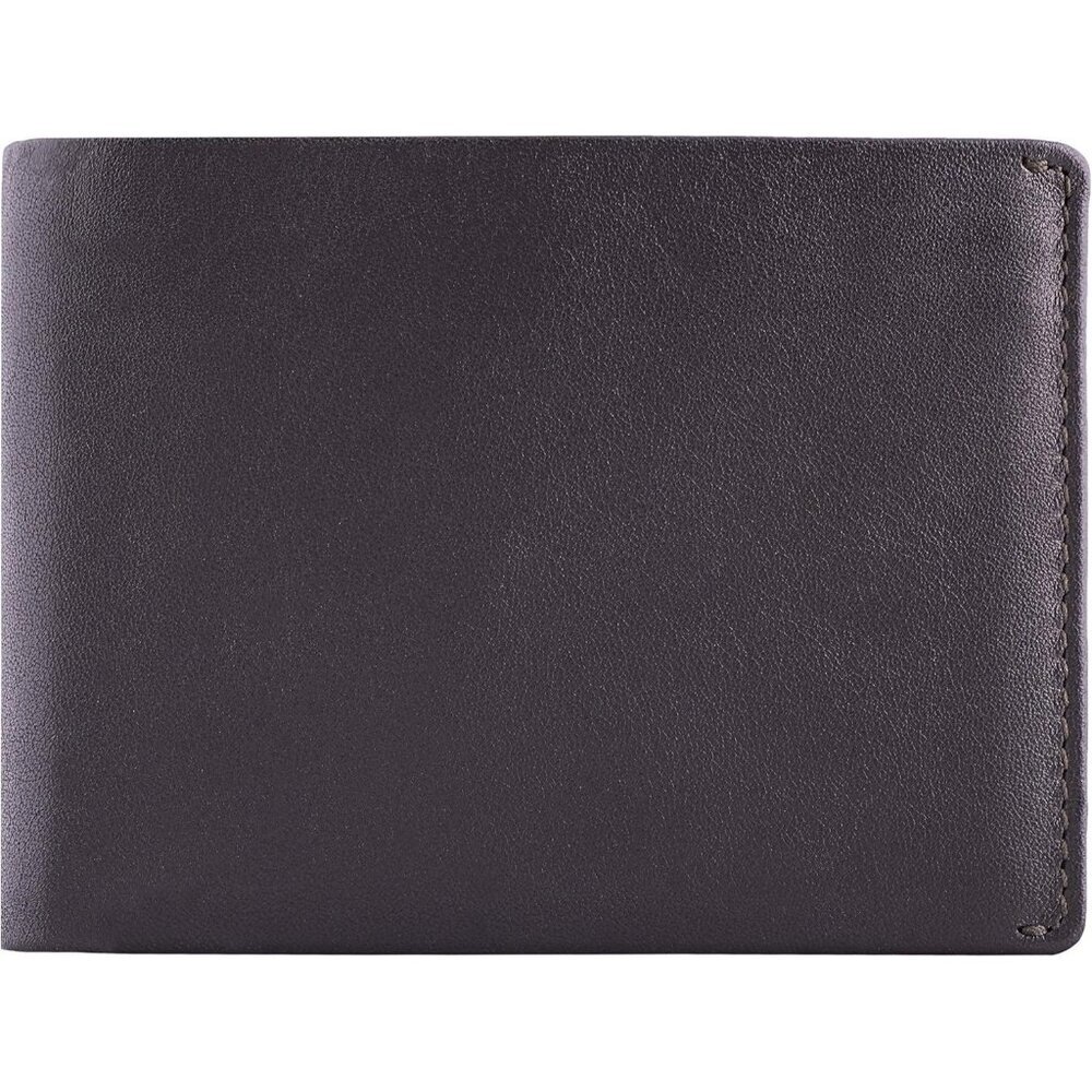Men's Napa Espresso Brown Leather Bifold Wallet Card Top Slip Flip Pockets